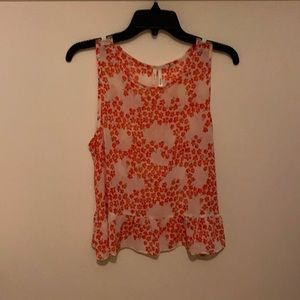 Frenchi floral tank top size large